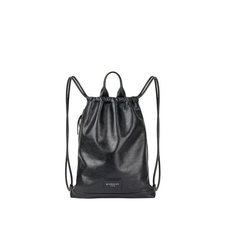 Antigona Stamped Backpack In Grained Shiny Leather